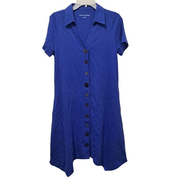 Soft Sorroundings Danielle Mixed Button Placket Trapezoid Hem Summer Dress Small - Picture 4 of 15